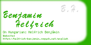 benjamin helfrich business card